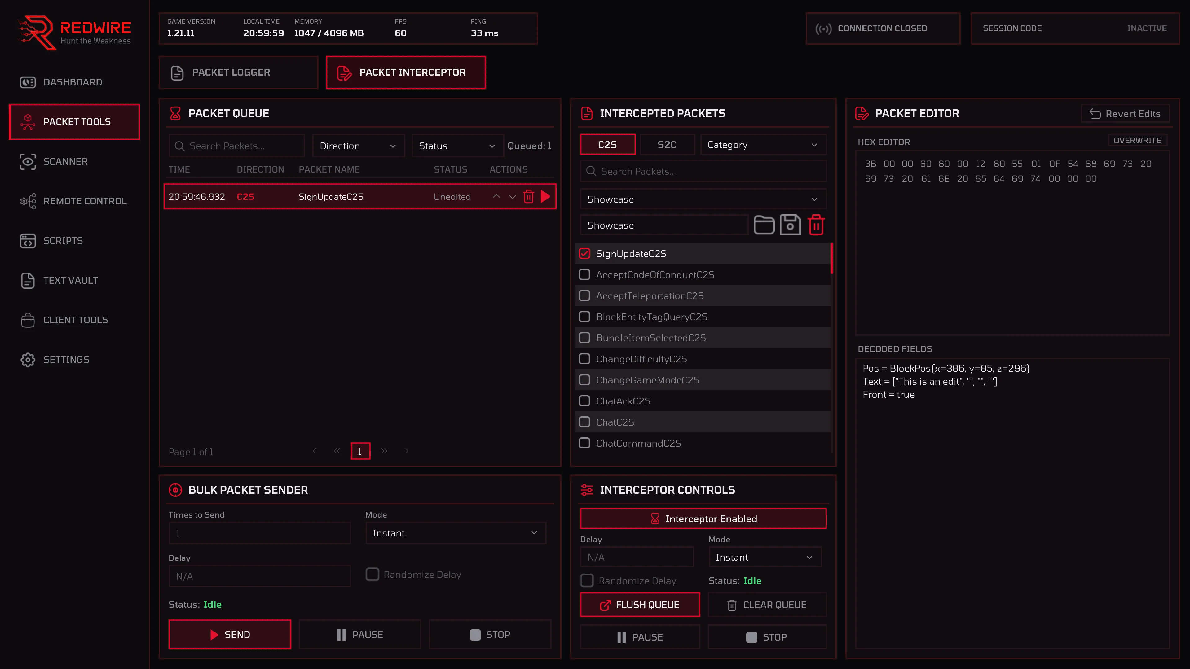 Packet Tools screenshot