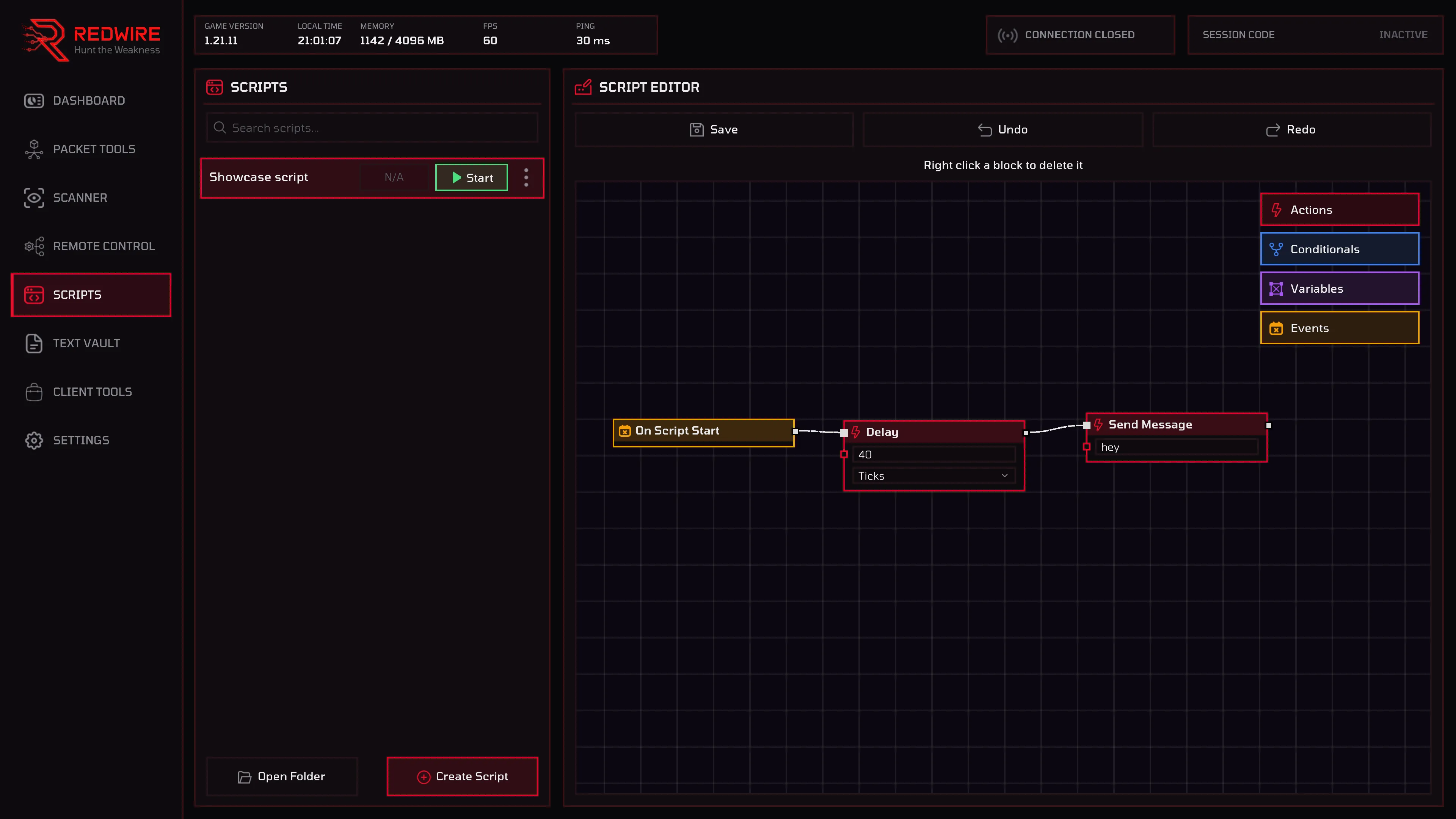 Scripts screenshot